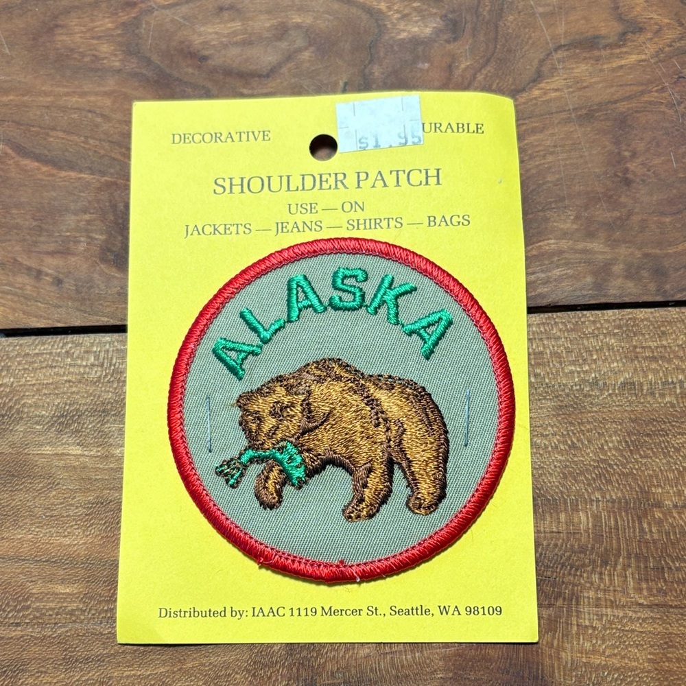 Vintage Alaska Bear Embroidered Patch